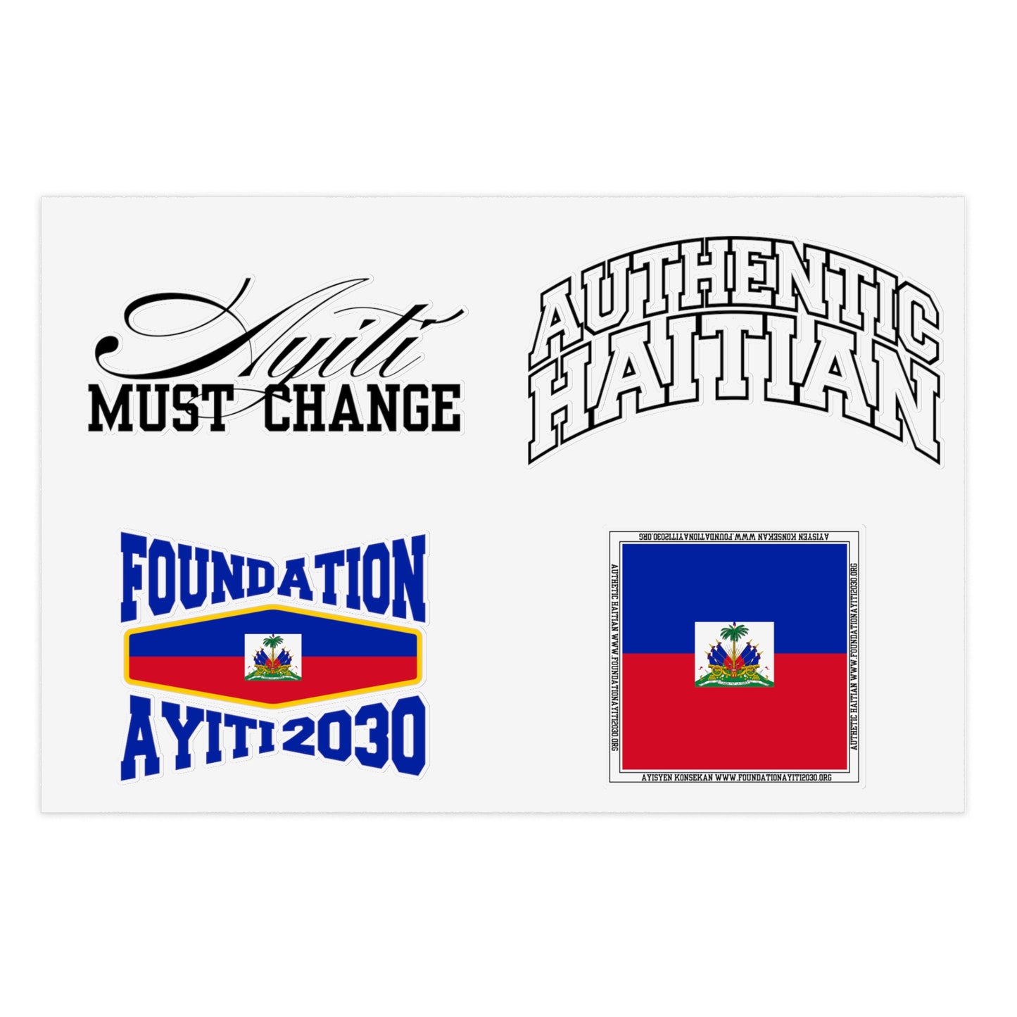 Haitian Pride 4 Piece Sticker Sheets