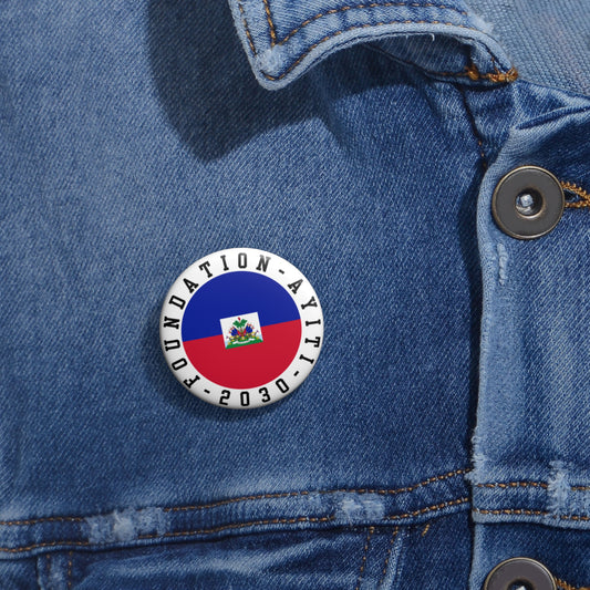 Foundation Ayiti 2030 Haitian Flag Pin Buttons
