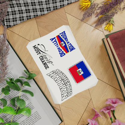 Vibrant Haitian Pride Sticker Sheet Bundle - 10pcs for Home & Celebrations
