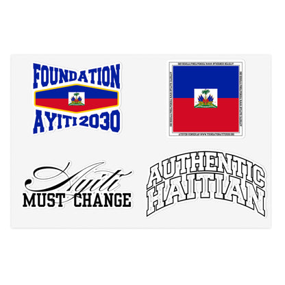 Vibrant Haitian Pride Sticker Sheet Bundle - 10pcs for Home & Celebrations