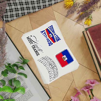 Vibrant Haitian Pride Sticker Sheet Bundle - 10pcs for Home & Celebrations