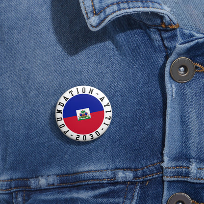 Foundation Ayiti 2030 Haitian Flag Pin Buttons