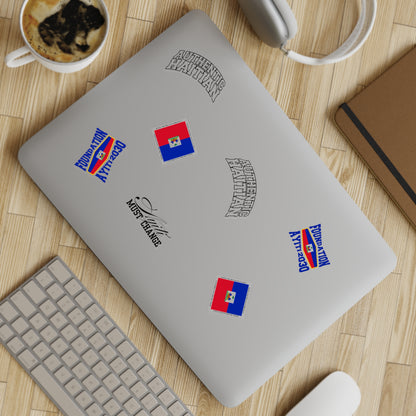 Vibrant Haitian Pride Sticker Sheet Bundle - 10pcs for Home & Celebrations